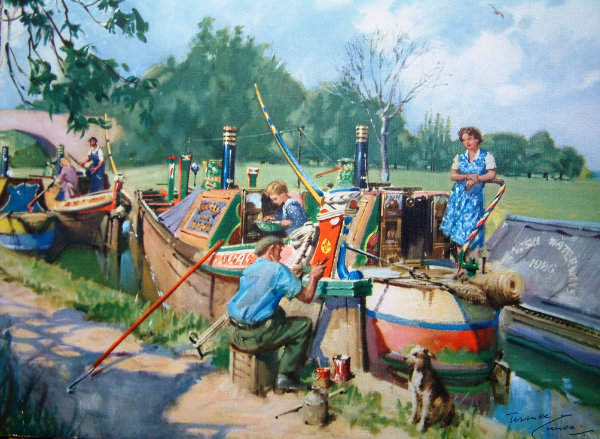 Water Gipsies by Terence Cuneo (Copyright image)